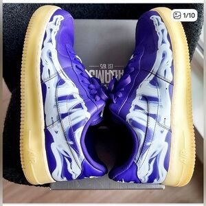 Nike Air Force 1 Skeleton Purple / X-Ray Style – Size 13 (QS)
